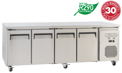 Four Solid Doors Underbench Storage Refrigerators